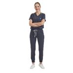 Wio Uniform JOGGER DOKTOR, HEMŞİRE FORMA, ÜST - KADIN, KOYU GRİ L