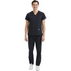 Wio Uniform Koton Serisi Basic Doktor, Hemşire Forma Takım - Erkek; Siyah - L