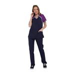 Wio Uniform LACİVERT KAPŞONLU MEDİKAL FORMA TESETTÜR MODEL L