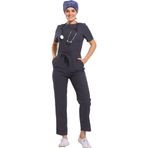 Wio Uniform LİKRALI DİNAMİK ASTER MEDİKAL ÜNİFORMA, SPA, ESTETİK VE GÜZELLİK MERKEZİ TULUM - KADIN, KOYU GRİ M
