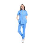 Wio Uniform LİKRALI DİNAMİK AZELIA DOKTOR, HEMŞİRE FORMA TAKIM - KADIN, AÇIK MAVİ L