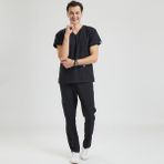 Wio Uniform LİKRALI DİNAMİK BASIC DOKTOR, HEMŞİRE FORMASI – ERKEK, SİYAH L
