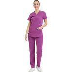 Wio Uniform LİKRALI DİNAMİK BASIC DOKTOR, HEMŞİRE FORMASI – KADIN, PEMBE XL