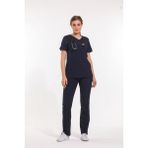 Wio Uniform Likralı Dinamik Freesıa Doktor, Hemşire Forma Takım - Kadın, Lacivert - 2XL