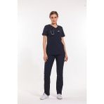 Wio Uniform Likralı Dinamik Freesıa Doktor, Hemşire Forma Takım - Kadın, Lacivert - XL
