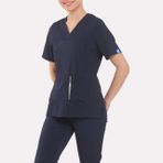Wio Uniform LİKRALI DİNAMİK JANET DOKTOR, HEMŞİRE FORMA TAKIM - KADIN, LACİVERT S