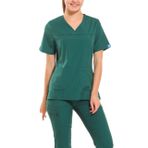 Wio Uniform LİKRALI DİNAMİK JANET DOKTOR, HEMŞİRE FORMA TAKIM - KADIN, YEŞİL XS