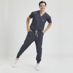 Wio Uniform Likralı Dinamik Jogger Doktor, Hemşire Forma Takım - Erkek, Koyu Gri