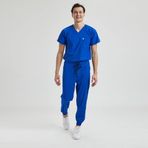 Wio Uniform LİKRALI DİNAMİK JOGGER DOKTOR, HEMŞİRE FORMA TAKIM - ERKEK, ROYAL MAVİ M
