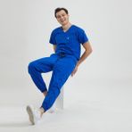 Wio Uniform LİKRALI DİNAMİK JOGGER DOKTOR, HEMŞİRE FORMA TAKIM - ERKEK, ROYAL MAVİ S