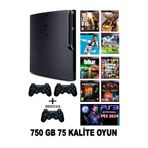 wiola Sony Ps3 Slim 750 Gb 75 Oyun 2 Kablosuz Kol (YENİLENMİŞ) Garantili Ürün