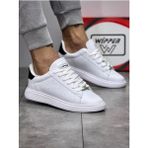 Wipper Sneaker Unisex Spor Ayakkabısı Hafif Memory Foam Eva Tabanlı Ortopedik Konforlu Kullanım - Beyaz - Siyah