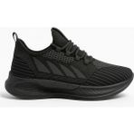 Wipper Ultra Hafif Triko Sneaker - Nefes Alan Ortopedik Poli Taban Unisex Yazlık Spor Ayakkabı - Siyah