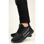 Wipper Ultra Hafif Triko Sneaker - Nefes Alan Ortopedik Poli Taban Unisex Yazlık Spor Ayakkabı Yazlık Siyah Füme