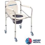Wipperman W517 Katlanabilir Tekerlekli Hasta Tuvalet Sandalyesi (Klozet Uyumlu) - 100 - Beyaz