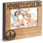 Wir insanlar Memories are made yelken sırasında fotoğraf çerçevesi, 4 x 6, kahverengi