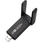 Wireless Adaptör Wifi Ağ Kartı Masaüstü Bilgisayar Pc ile Uyumlu 2,4g 5g 1300MBPS USB 3.0 Dual Band USB Adapter 2,4GHZ-5,82GHZ AC1300