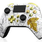 Wireless Bluetooth Controller for PS4 Pro/Slim/PC/Switch/Steam/PS3/Android/iOS with Hall Triggers, Hall Joysticks, Advanced Buttons Programming, Enhanced Dual Vibration/Turbo - Black Myth: Wukong