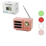 Wireless Hoparlör - Speaker - Radyo Işıklı Usb Şarjlı Renkli Kasa - Bronz Çerçeve Usb - Dc 5V - Tf (5433)