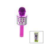 Wireless Mikrofon Karaoke - Hoparlör USB Şarjlı USB - Tf - Aux Renkli Krom Kaplama PİL:800MAH