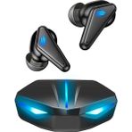 Wireless Oyuncu Kulaklığı Tüm Ios Androis Uyumlu Bluetooh Ledli Kulaklık Gaming Earpods - Koyu Siyah