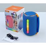 Wirkmarkt Rgb Işık Süper Bas Kablosuz Karışık Renk Hoparlör Fm Radyo/tf/usb Kumaş Aktif Stereo Hoparlör Taşıma Askılı - Mavi