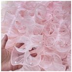 Wisafory 1 Yard 11 cm Pileli Organze Kurdele Fırfırlı Dantel Şerit Boncuklu Organze Dantel Bandı Tül Dantel Bordürü Aplikasyonlar Kıyafet Kendin Yap Dikiş El İşi Açık Pembe 1#