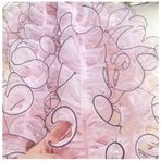 Wisafory 1 Yard 11 cm Pileli Organze Kurdele Fırfırlı Dantel Şerit Boncuklu Organze Dantel Bandı Tül Dantel Bordürü Aplikasyonlar Kıyafet Kendin Yap Dikiş El İşi için Açık Pembe 3#