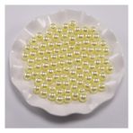 Wisafory 100 adet boncuk, el işi için, suni reçine boncuklar, cam boncuklar, akrilik plastik boncuklar, el işi boncukları, yuvarlak plastik boncuklar, takı yapımı için, kolye, bileklik, açık sarı, 10