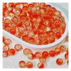 Wisafory 100 adet çatlak cam boncuk 10 mm kristal cam boncuk yuvarlak mesafe tutucu cam boncuklar gevşek boncuklar el işi küpeler kolyeler bilezikler takı üretimi için altın sarısı