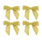 Wisafory 9 x 9 cm saten kurdele, kurdele, dekoratif kurdele, el yapımı araba kurdelesi, düğün, hediye paketi, el işi, doğum günü, pasta, atıştırmalık torbası, dekoratif mavi, 100 adet