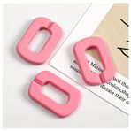 Wisafory Akrilik bağlantı halkaları 50 adet renkli plastik zincir bağlantıları hızlı bağlantı C-Clips kanca Twist zincir bağlantısı açık Quick Link bağlantıları, kendin yap takı üretimi için, pembe