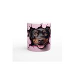 Wisdom Rain Çatlaktan Bakan Rottweiler Temalı Baskılı Kupa Bardak