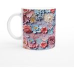 Wisdom Rain Pastel Düş Bahçesi Çiçek Desenli Kupa Bardak - Renkli