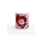 Wisdom Rain Pembe Kalpli Duvarı Yırtan Neşeli Orangutan Temalı Baskılı Kupa Bardak