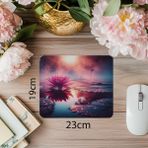 Wisdom Rain Pembe Lotus Çiçeği Temalı Mousepad - 19X23 cm 2 mm Dikdörtgen Ithal Baskılı Mouse Pad