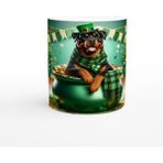Wisdom Rain Şansın Koruyucusu Rottweiler Temalı Baskılı Kupa Bardak - Renkli