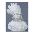 Wise Biblolar Porselen – Porselen Kızılderili Şef Bust (18,5x10,5x24,5 Cm)