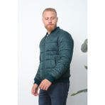 Wise Erkek Kare Kapitoneli Pilot Mont - Petrol - 2XL