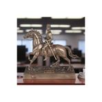 Wise Serisi – Atatürk Süvari Bronz Biblo | Poliresin Dekoratif Obje 28,5x9,5x26,5 CM