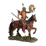 Wise Serisi – Atlı Kızılderili Biblosu | Poliresin Dekoratif Obje 25x10x28 CM