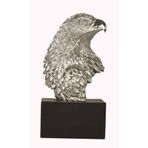 Wise Serisi Biblolar – Standlı Kartal Başı Gri | Dekoratif Obje 18x9x9 Cm