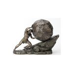Wise Serisi – Mitoloji & Tarih Temalı Sisyphus Biblosu | Dekoratif Obje, Poliresin Hediyelik Biblo 28,5x12x20,5 CM