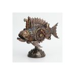 Wise Serisi – Steampunk Balık | Dekoratif Obje, Mekanik Tarz Biblo, Hediyelik Ev & Ofis Aksesuarı 31x11x24 CM