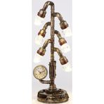 Wise Serisi – Steampunk Işıklı Saat Biblo (43x13,5x13,5 Cm)