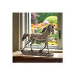 Wise Veronese Koşan At Biblo – Bronz Renkli Dekoratif Obje – 27X9,5X24 Cm – At Figürü