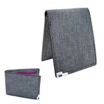 WisePoint Erkek İnce Cüzdan, Denim Kumaş Erkek Cüzdanı Erkekler için Minimalist Cüzdan, Erkek Bifold Cüzdan Genç Erkekler için Küçük Cüzdan, İş için Taşınabilir Kredi Kartı Cüzdan, Alışveriş, Koyu