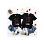 Wish BF 2 li Çift Sevgililer Günü Özel Tasarımlı Hediye Doğum Günü Kombin Unisex Oversize Tişört T-shirt