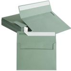 Wishop 50'li Paket A4 Zarf Adaçayı Yeşili 4 x 6 Kendinden Mühür Düğün, Parti Davetiyeleri, Tebrik Kartları, Duyurular, Fotoğraflar (A4, 4 1/4 x 6 1/4)