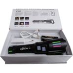Wison 9954 Profesyonel El Feneri + Yeşil Lazer | 25W – 2500 Lümen – 5800 Mah Batarya – 2000 Metre Menzil – Metal Gövde - Siyah